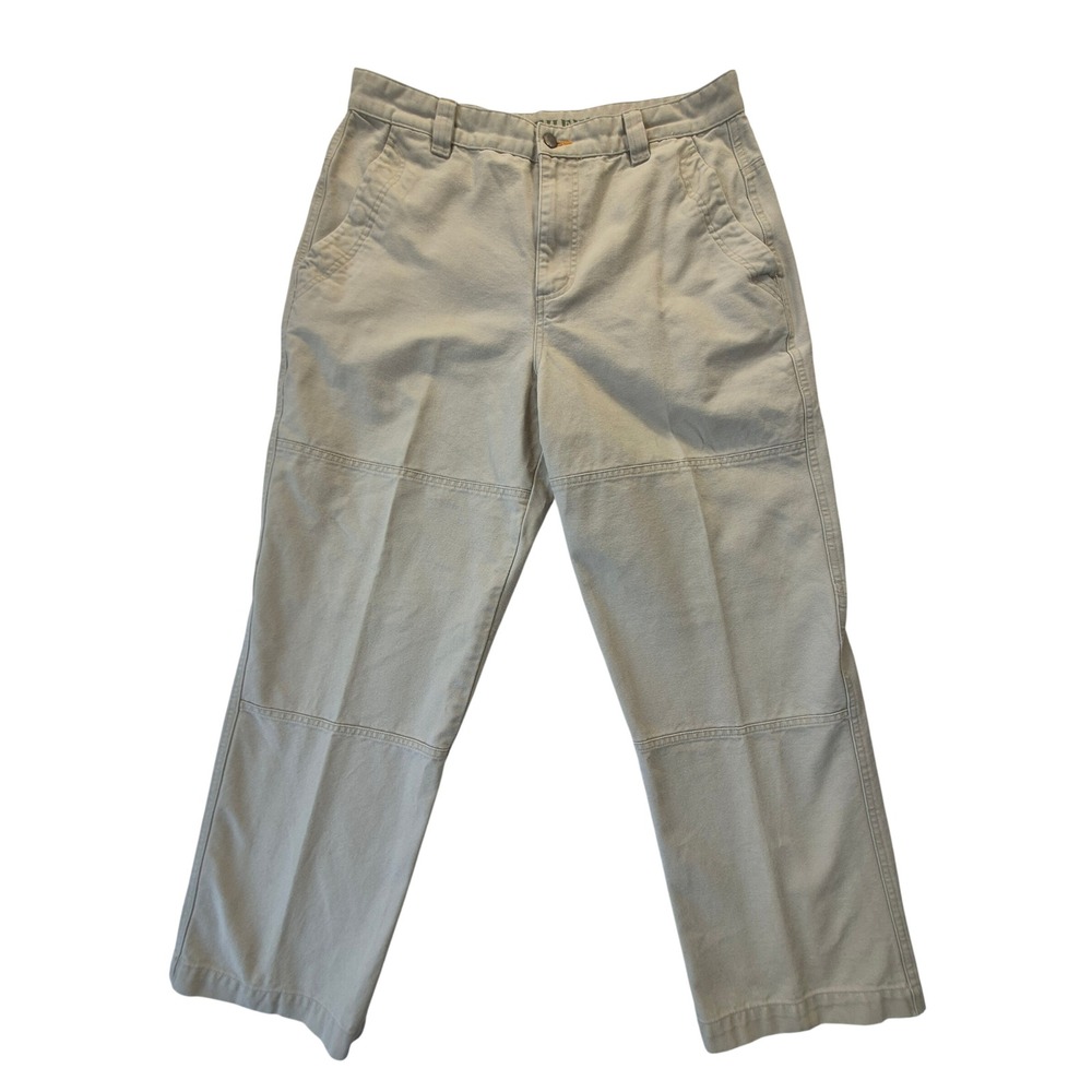 Ruff Hewn Well Worn Mens 30x36 Canvas Double Knee Work Pants Tan Cotton